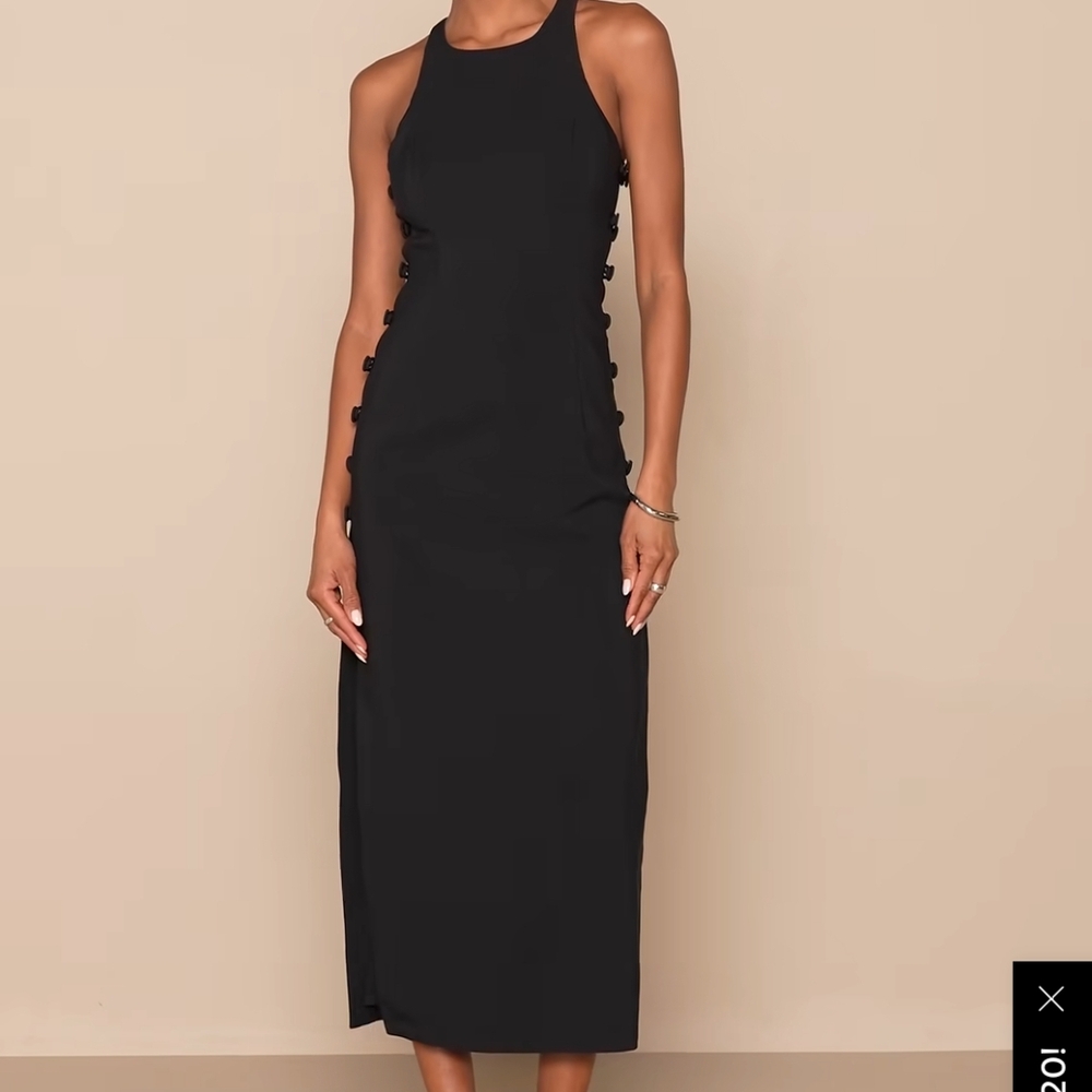 Lulu's Button Side Cutout Dress NWT